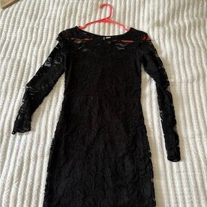 Elegant Black Lace Dress